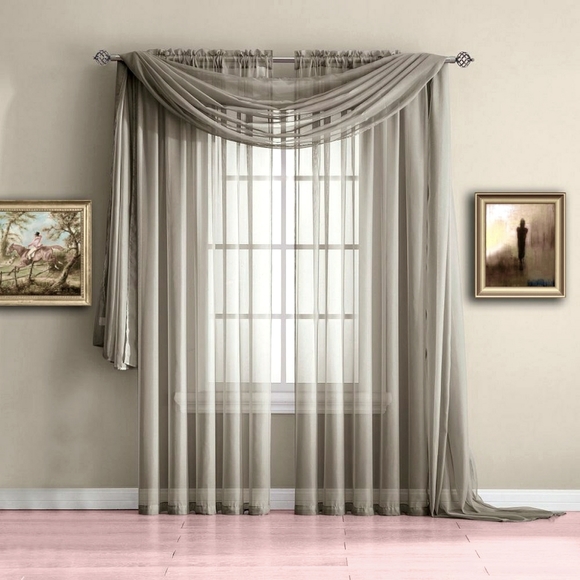 Royal Velvet Other - Sheer Gray Window Swag Scarf Valance